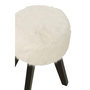 Voir la diapositive 2 : Paris Prix Tabouret Imitation Fourrure  Bun  30cm Blanc