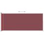 Voir la diapositive 5 : VIDAXL Auvent lateral retractable de patio 200x500 cm Rouge