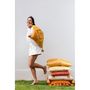 Voir la diapositive 4 : Paris Prix Coussin Déco Pompons  Happyful  63x63cm Ocre