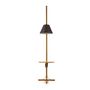 Voir la diapositive 2 : Paris Prix Lampadaire Design avec Table d'Appoint  Floor  199cm Chêne & Noir