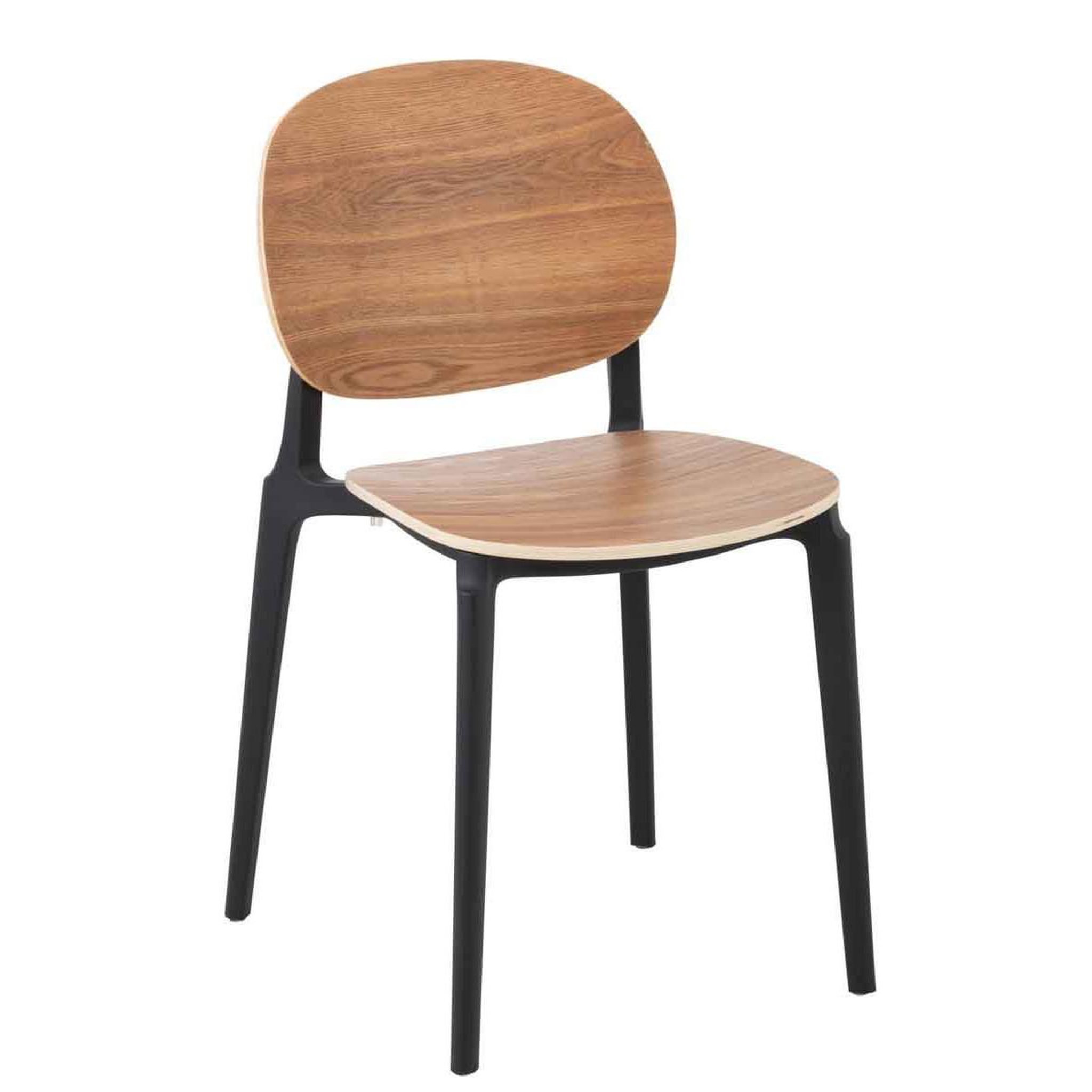 J-LINE Chaise design  finama  82cm naturel & noir