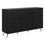 Voir la diapositive 2 : BEST MOBILIER Sorolla - buffet bas - 3 portes et 3 tiroirs - 150 cm