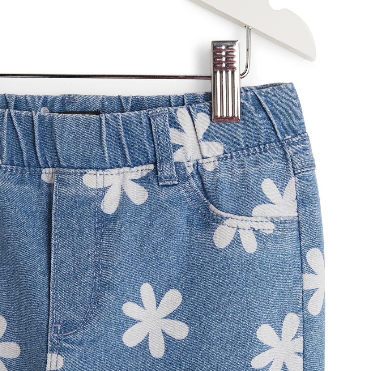 INEXTENSO Jegging bleu fille à motifs fleur marguerite