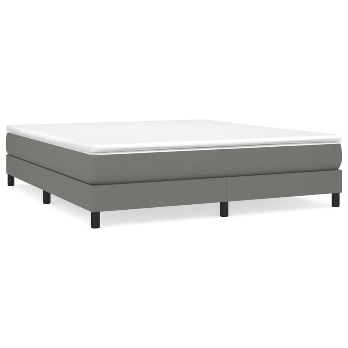 VIDAXL Sommier a lattes de lit avec matelas Gris fonce 180x200cm Tissu