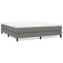 Voir la diapositive 2 : VIDAXL Sommier a lattes de lit avec matelas Gris fonce 180x200cm Tissu