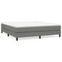 Voir la diapositive 2 : VIDAXL Sommier a lattes de lit avec matelas Gris fonce 180x200cm Tissu