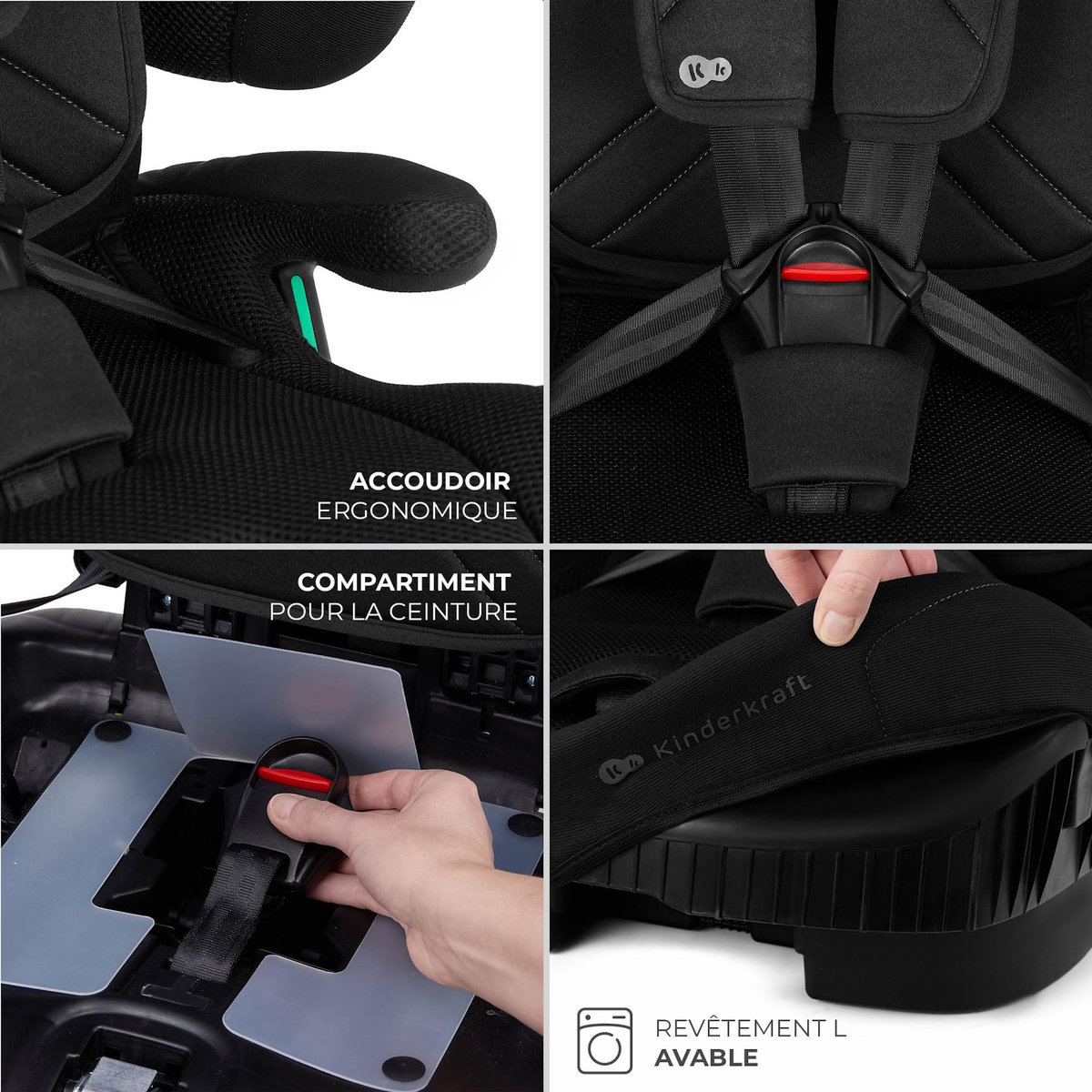 KINDERKRAFT Siege auto fix2go i size 76 150cm pratique confort
