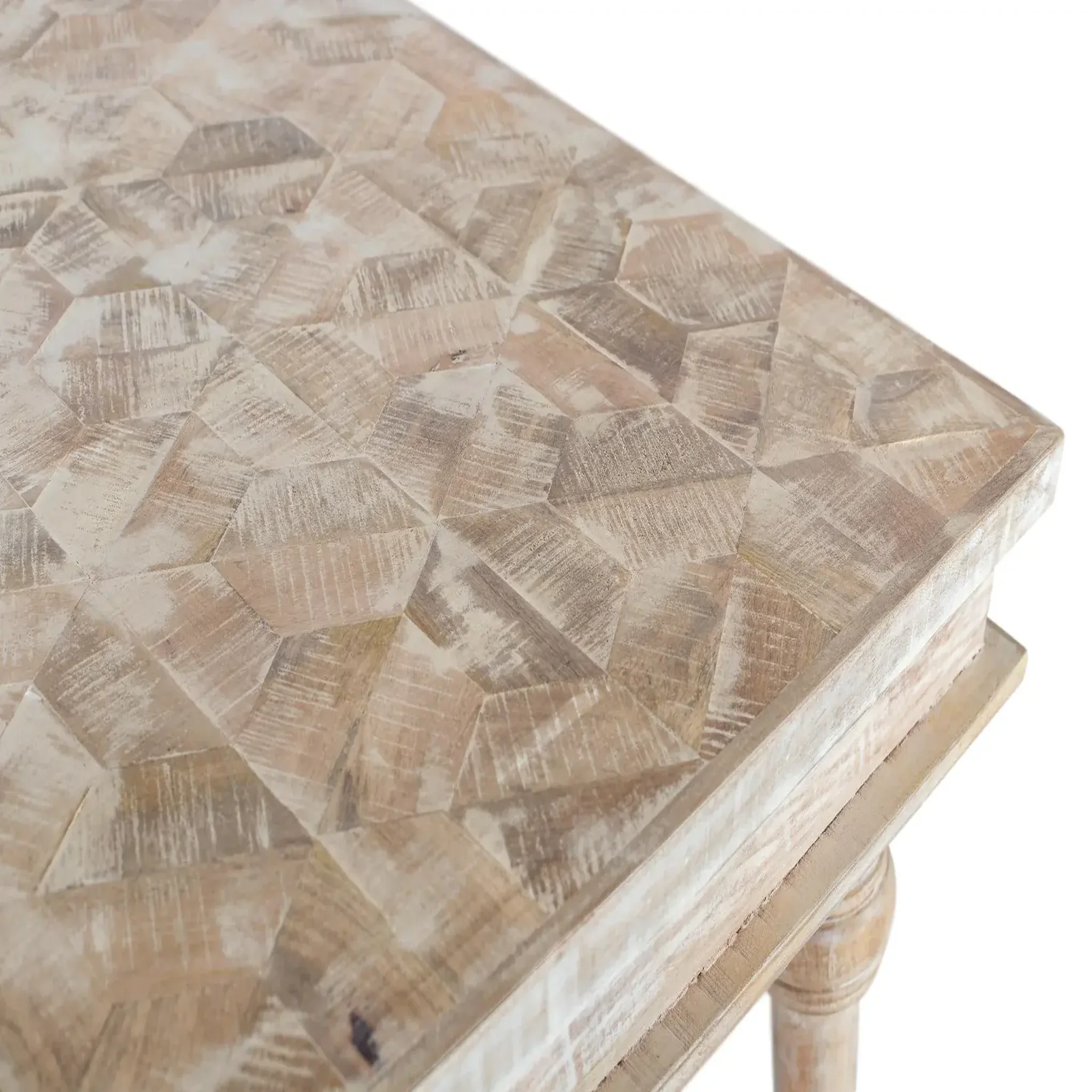Voir la diapositive 5 : GINER Y COLOMER SL Tables à manger en bois de manguier 240 cm style rustique vintage