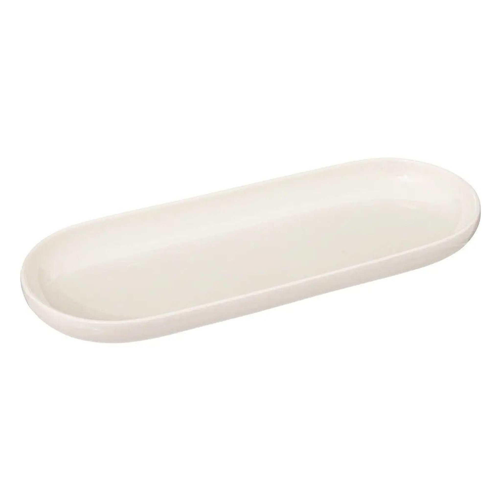 SECRET DE GOURMET Plat de présentation ovale  nora  23cm blanc