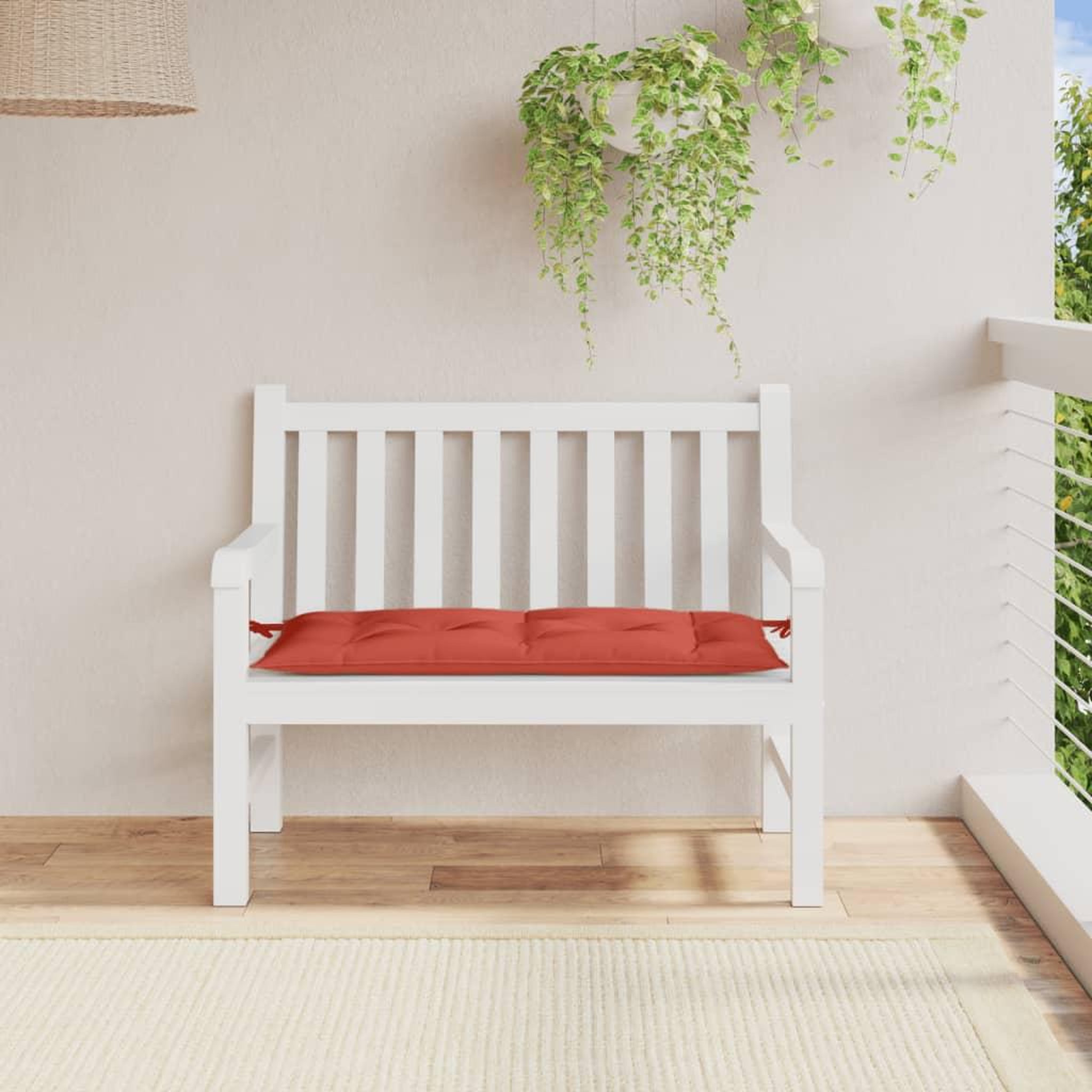 Voir la diapositive 3 : VIDAXL Coussin de banc de jardin rouge melange 100x50x7 cm tissu