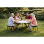 Voir la diapositive 6 : KZ GARDEN Table ronde pliante blanche Ø122cm Table d'appoint Interieur Exterieur Jardin Camping Réceptions KZ GARDEN
