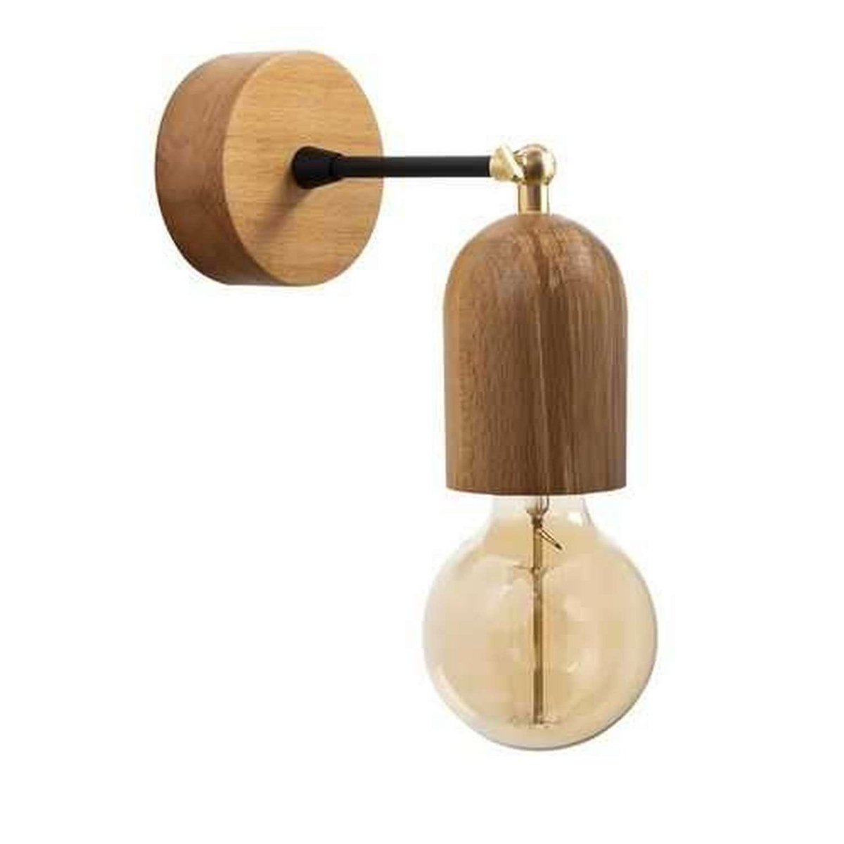 TOILINUX Applique Kayseri en bois - Marron