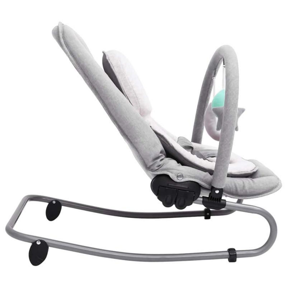 VIDAXL Transat pour bébé Gris clair Acier