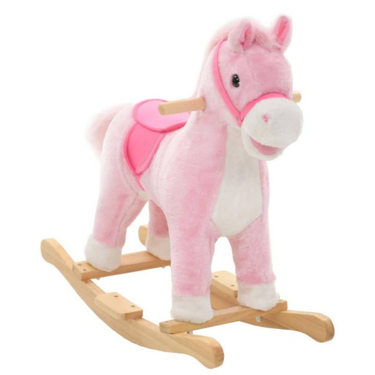 VIDAXL Cheval à bascule Peluche 65x32x58 cm Rose