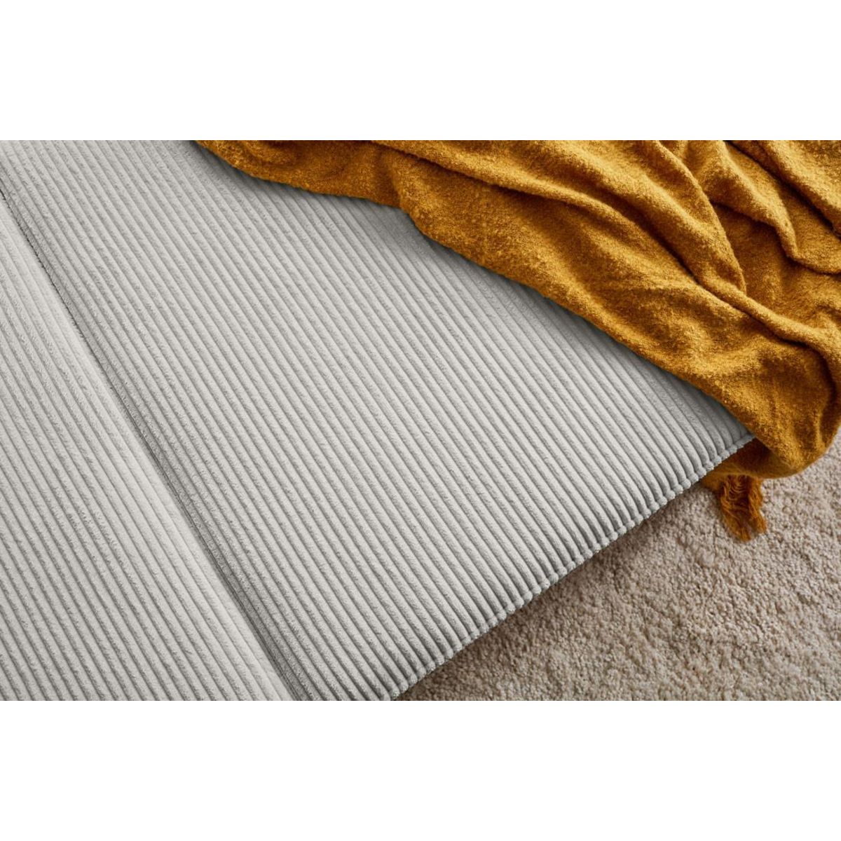 LISA DESIGN Charlie - canapé d'angle réversible - 4 places - convertible avec coffre - en velours côtelé