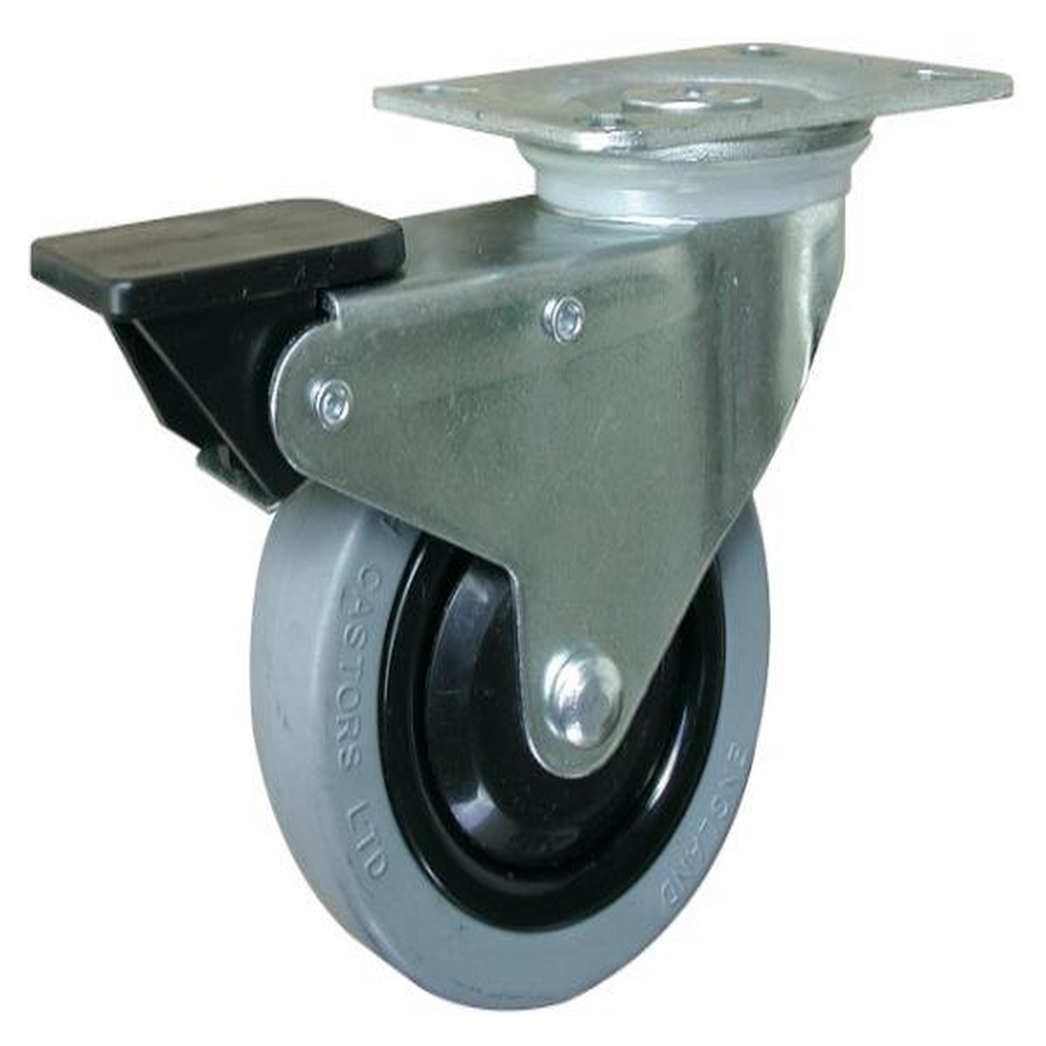 OUTIFRANCE Roulette pivotante avec frein (platine 100 x 80 mm)