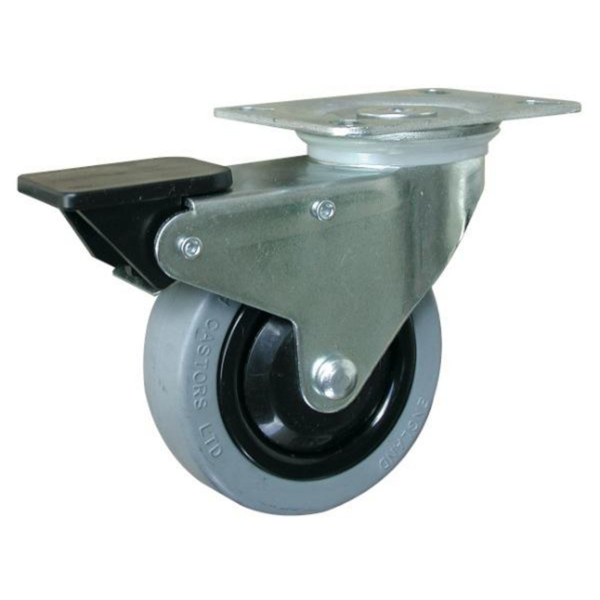 OUTIFRANCE Roulette pivotante avec frein (platine 100 x 80 mm)