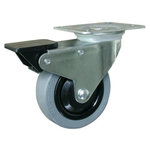 OUTIFRANCE Roulette pivotante avec frein (platine 100 x 80 mm)