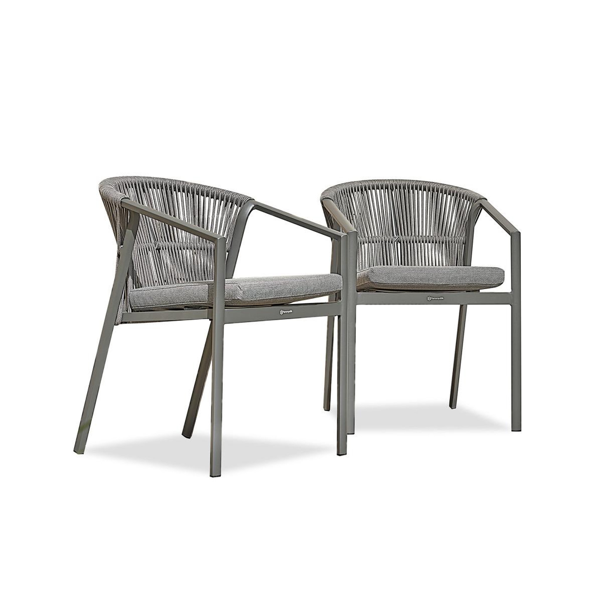 Paris Prix Lot de 2 fauteuils de jardin empilables  gambi  79cm anthracite
