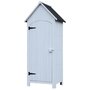 Voir la diapositive 1 : OUTSUNNY Armoire abri de jardin remise pour outils 3 étagères porte loquet toit pente bitumé dim. 77L x 54l x 179H cm bois sapin pré-huilé blanc