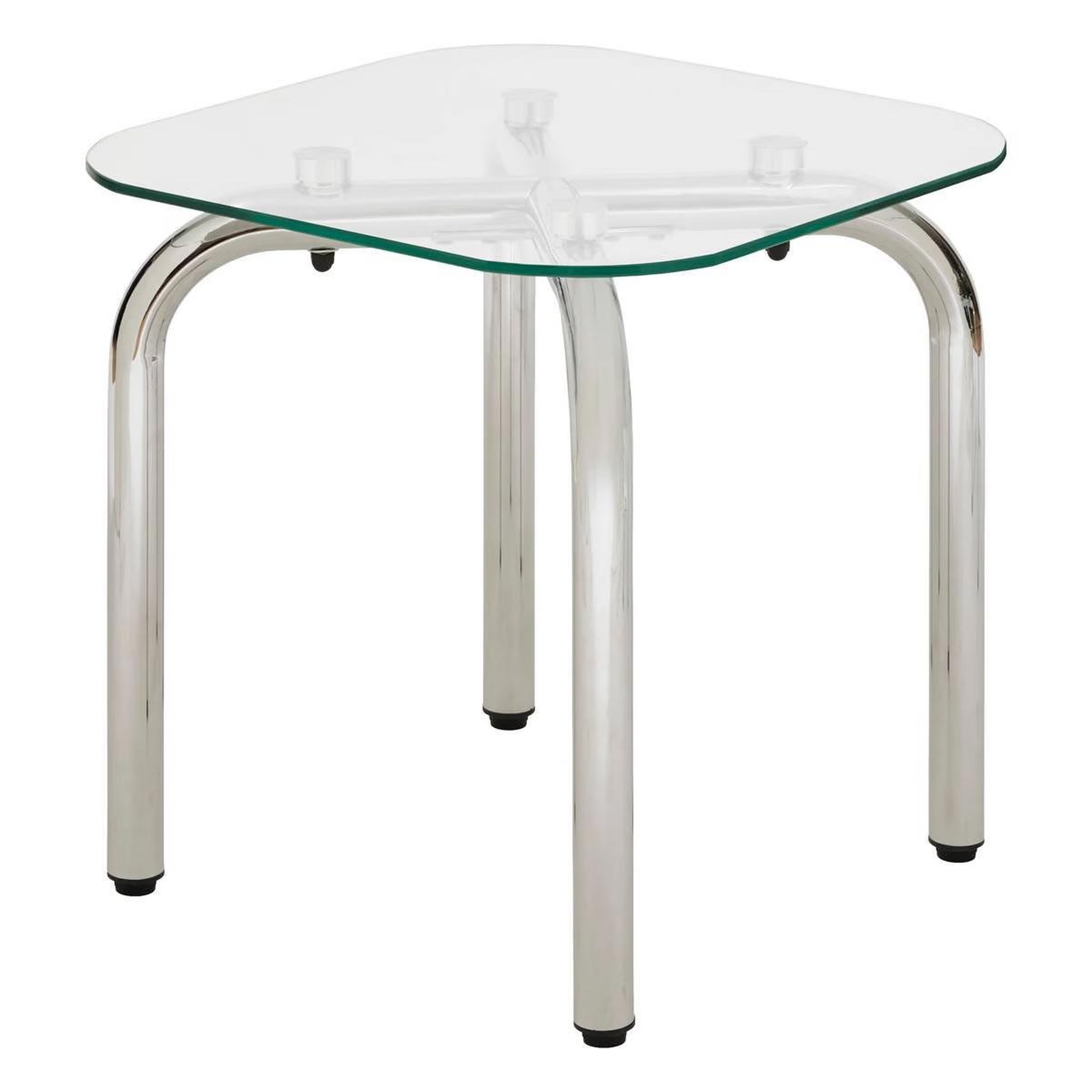 Voir la diapositive 2 : ATMOSPHERA Lot de 2 tables d'appoint  hecate  50cm chromé