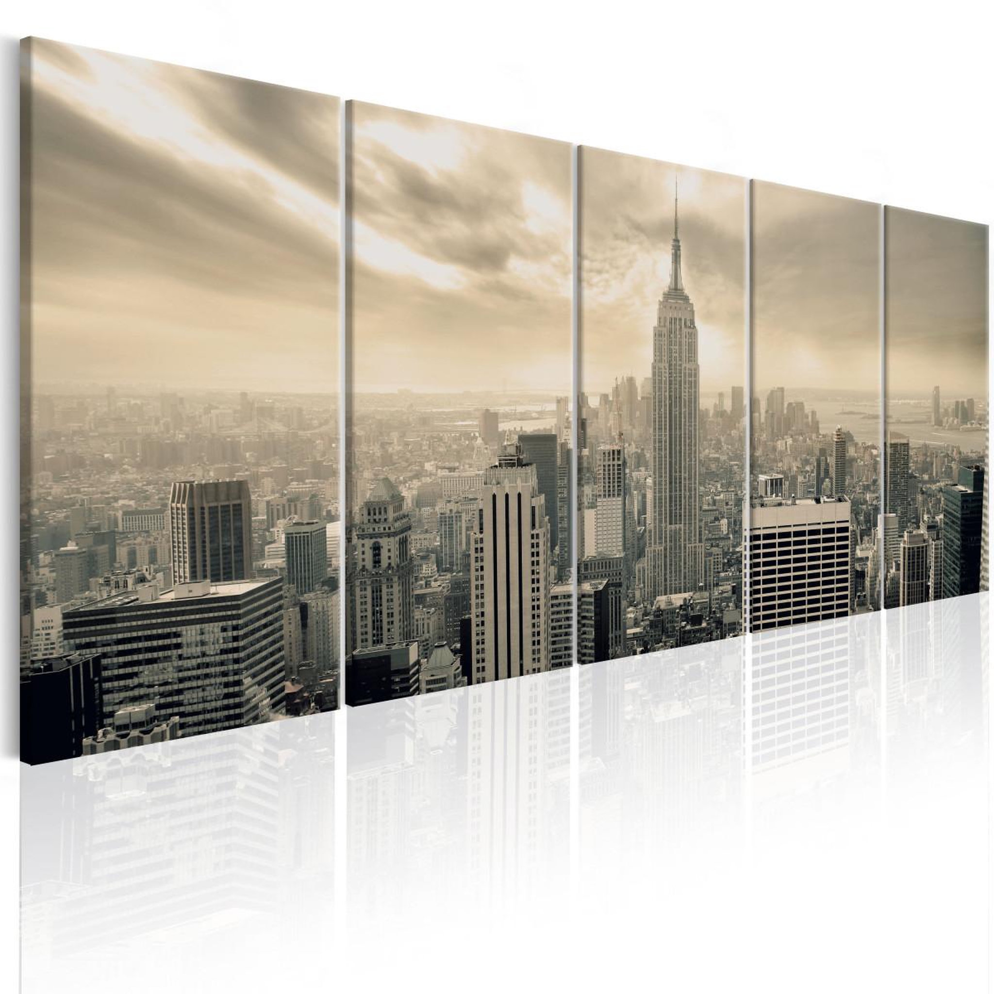 Voir la diapositive 1 : Paris Prix Tableau imprimé  beige manhattan
