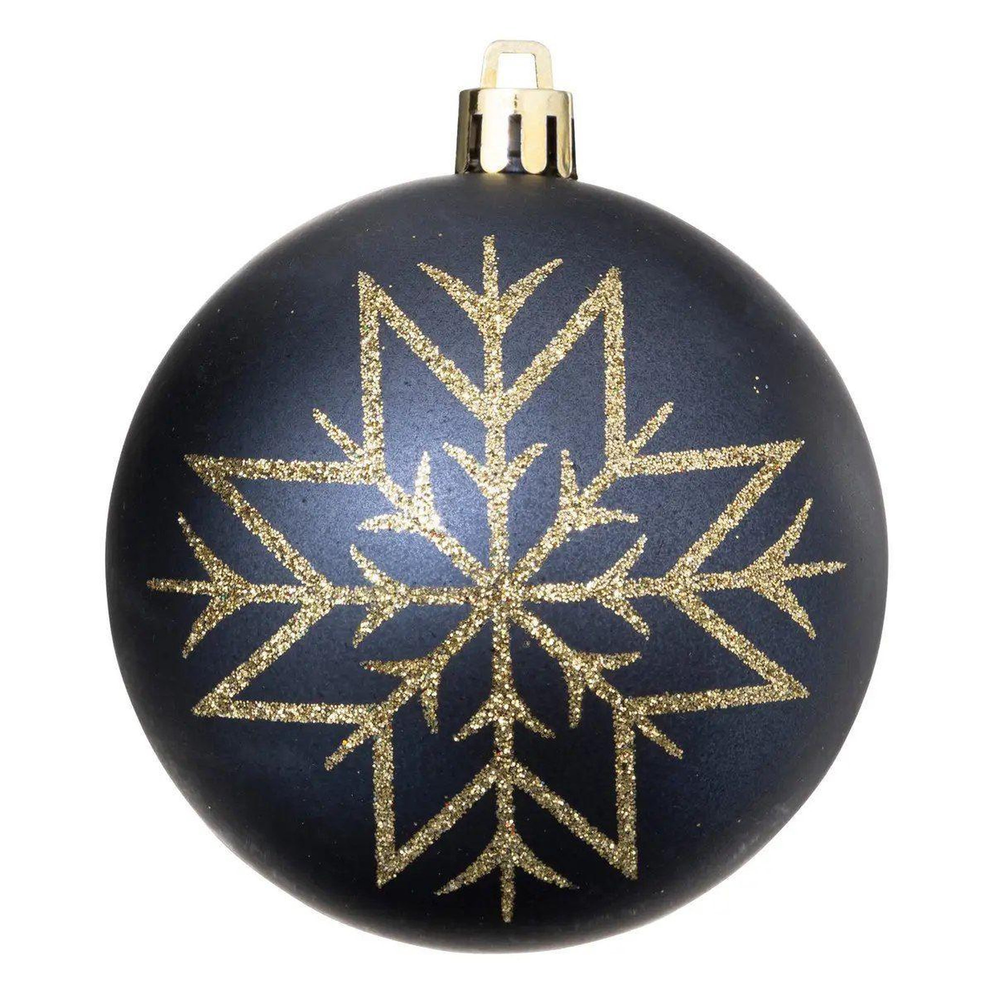 Voir la diapositive 3 : ATMOSPHERA Lot de 8 boules de noël  maison des couleurs  8cm bleu & or