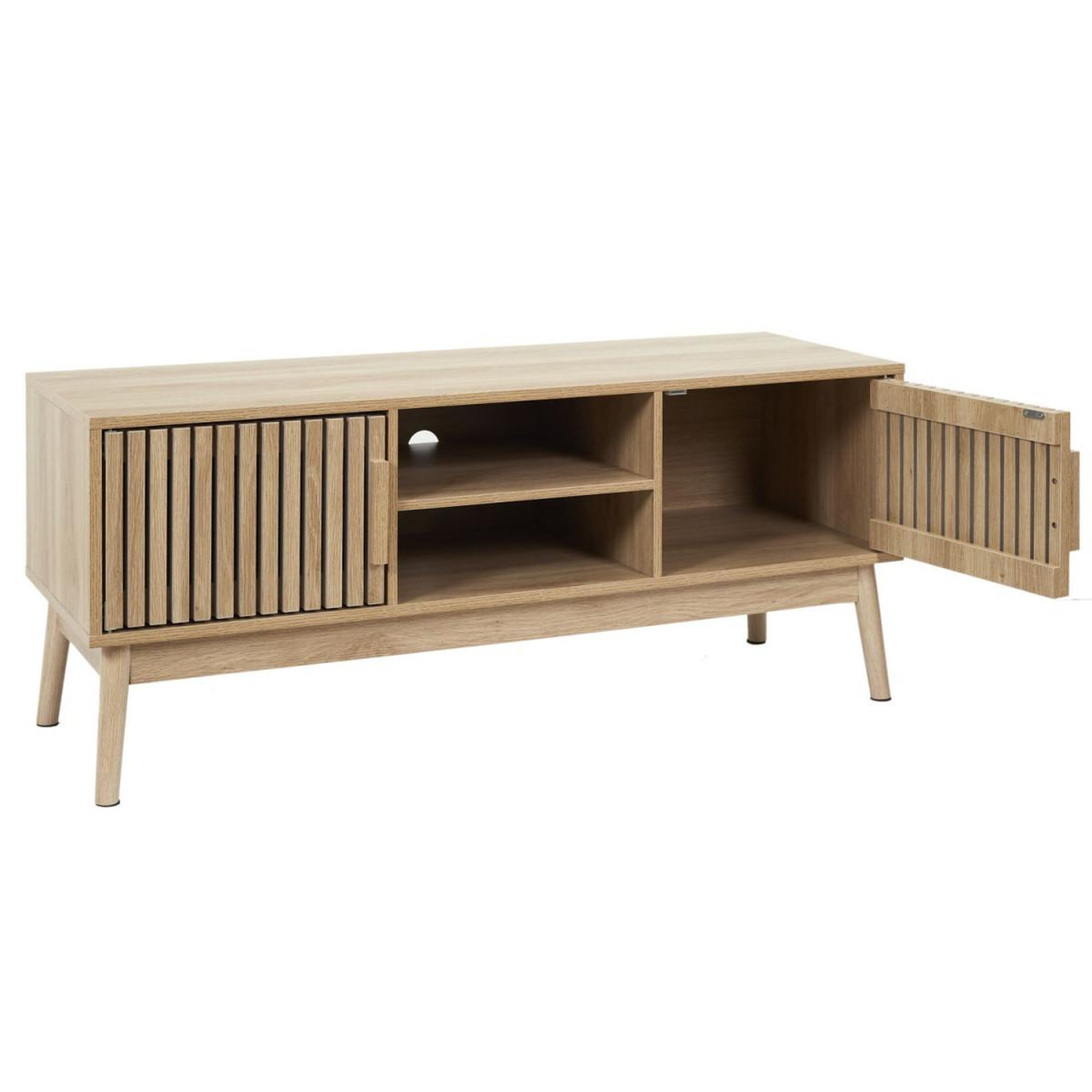 Voir la diapositive 3 : The Home Deco Factory Meuble tv 2 portes  klaus  117cm marron