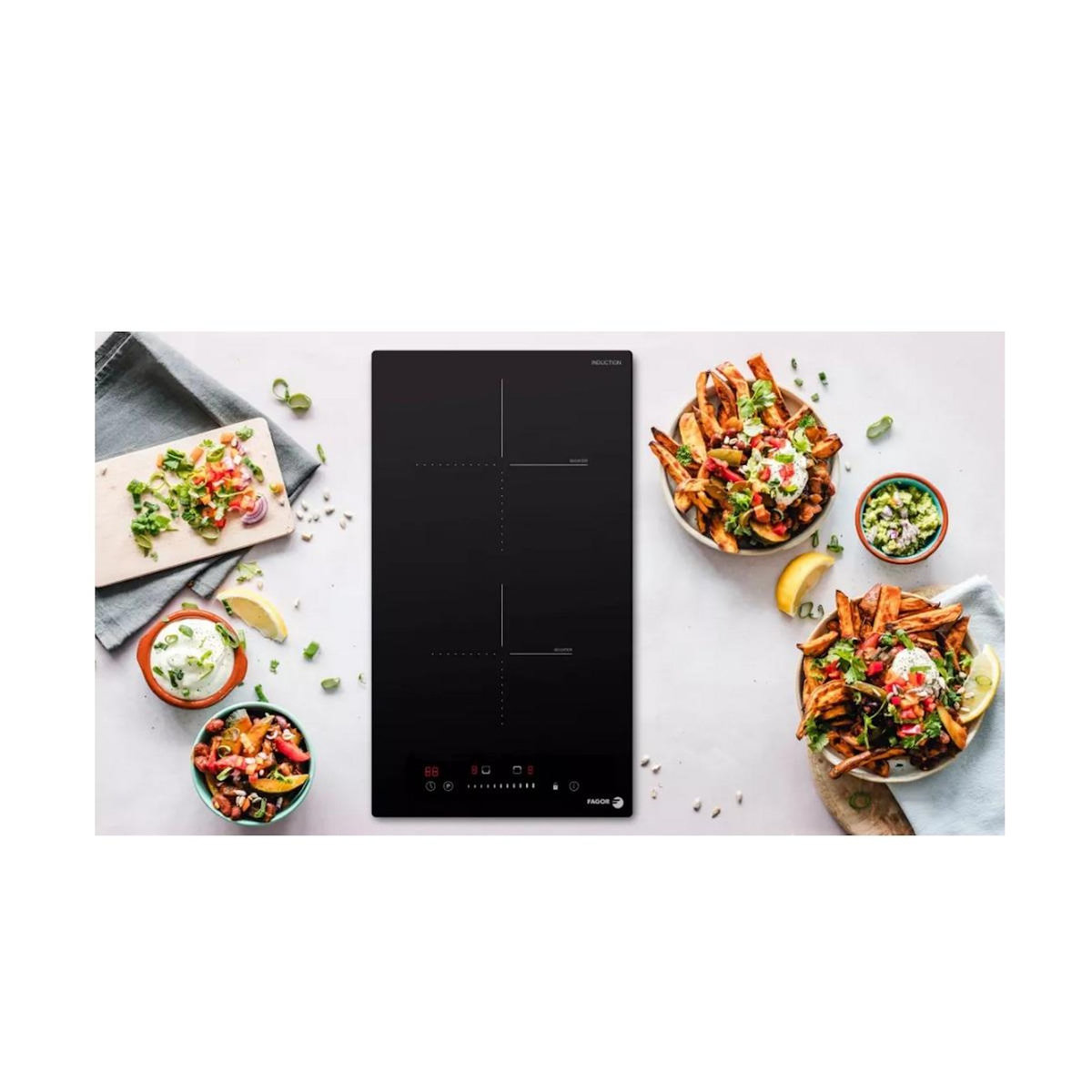 Fagor Table de cuisson induction 29cm 2 feux 3600w noir - FDI3600S