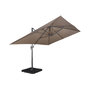 Voir la diapositive 5 : SWEEEK Parasol déporté rectangulaire 3x4 m - Wimereux - Parasol excentré inclinable dans 6 positions, rotatif à 360° + dalles à lester 50x50cm