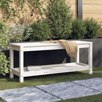 VIDAXL Banc de jardin blanc 108x35x45 cm bois massif de pin
