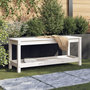 Voir la diapositive 1 : VIDAXL Banc de jardin blanc 108x35x45 cm bois massif de pin