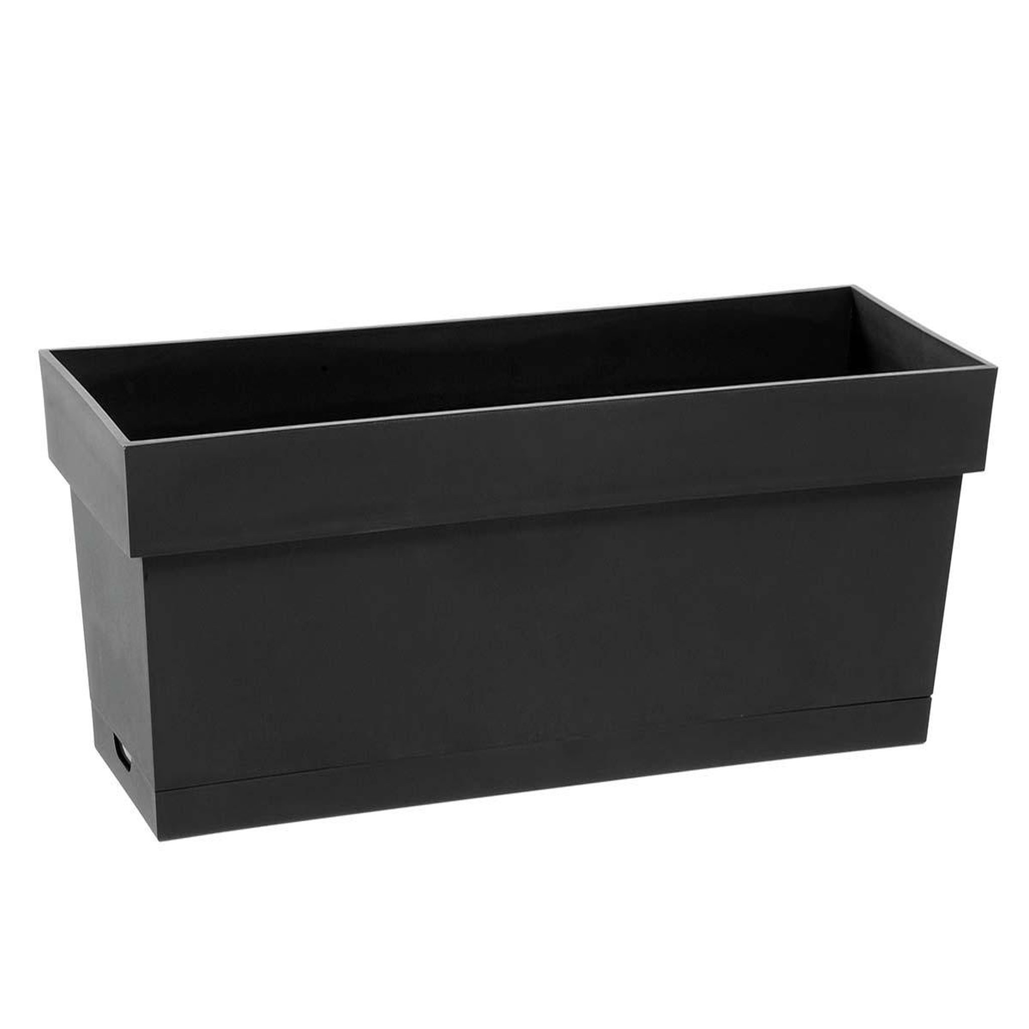 Eda Jardinière toscane + plateau clipsé 50 x 18 x 16,7 cm - gris anthracite - eda
