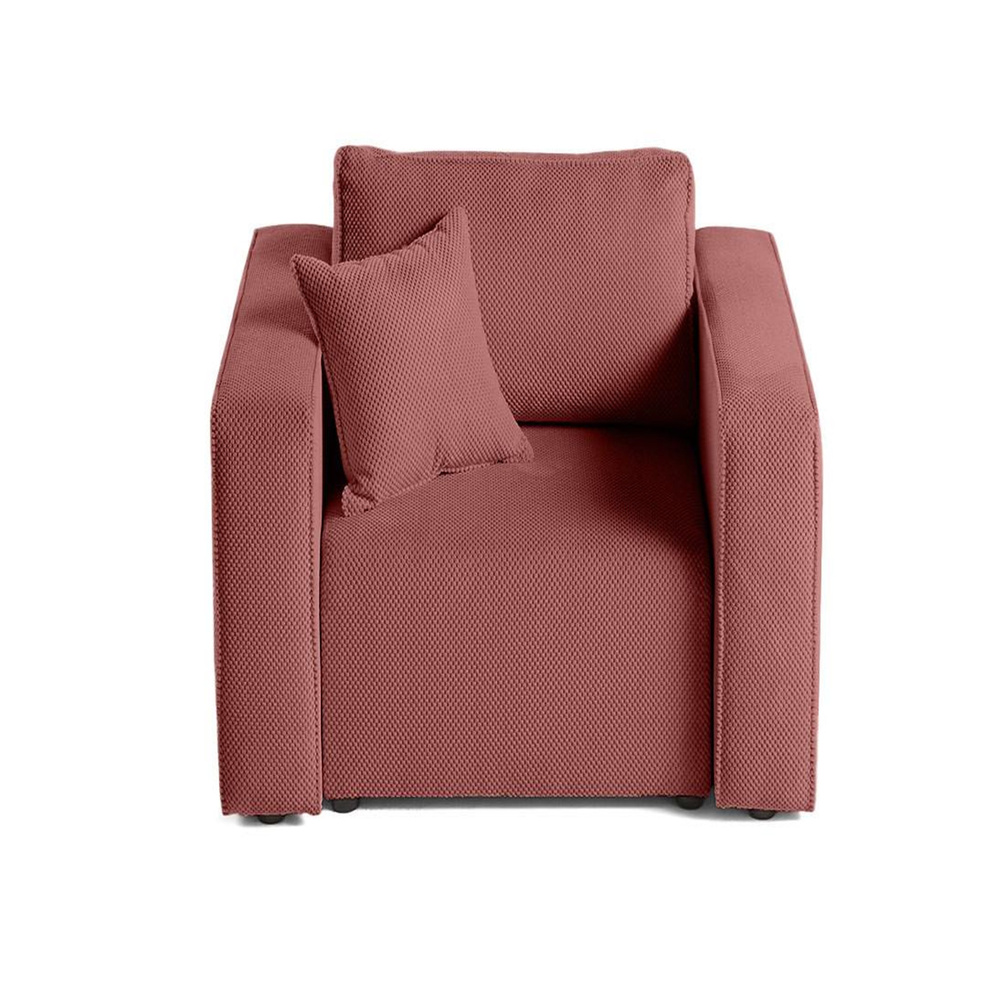 Voir la diapositive 6 : BEST MOBILIER Topaze - fauteuil - en velours texturé