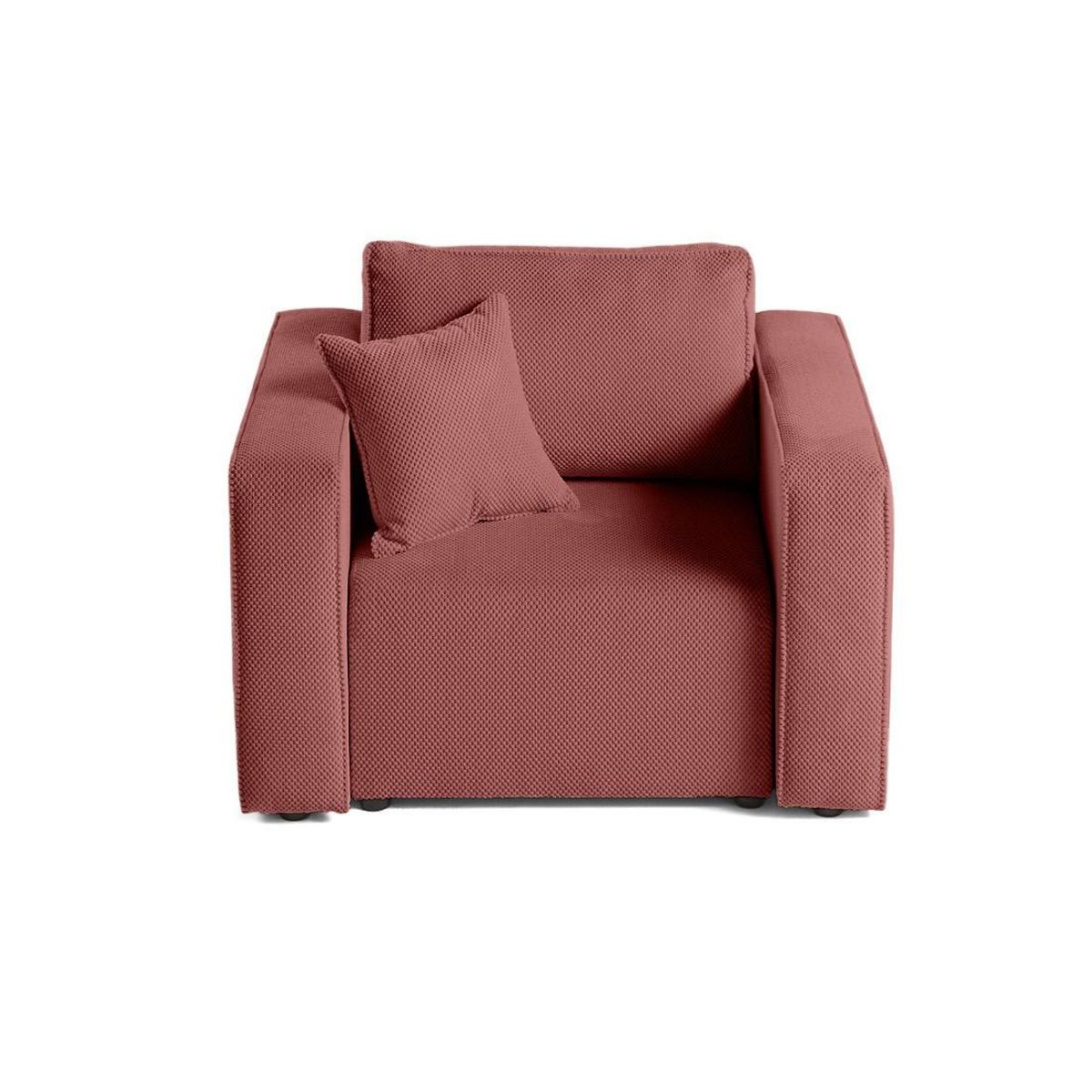 BEST MOBILIER Topaze - fauteuil - en velours texturé
