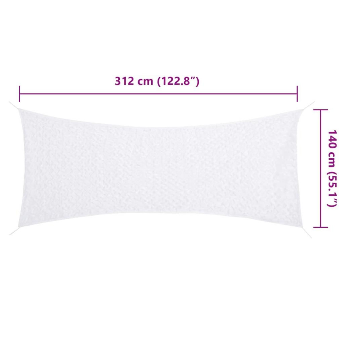 VIDAXL Filet de camouflage avec sac de rangement 312x140 cm blanc