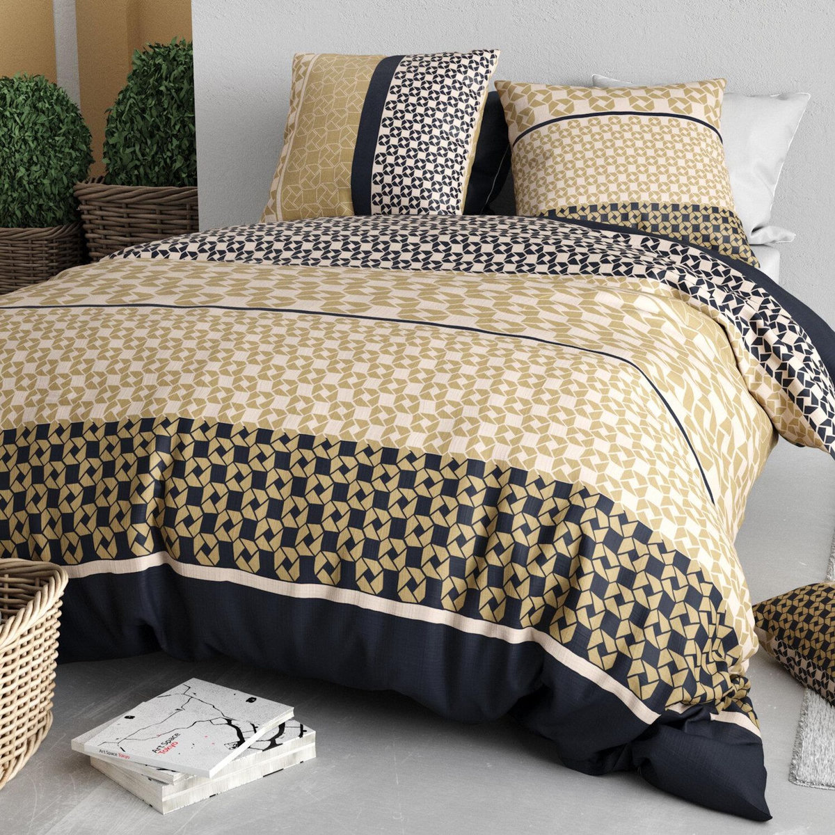 ATELIER DU COTON Parure housse de couette 100% coton 57fils luxore