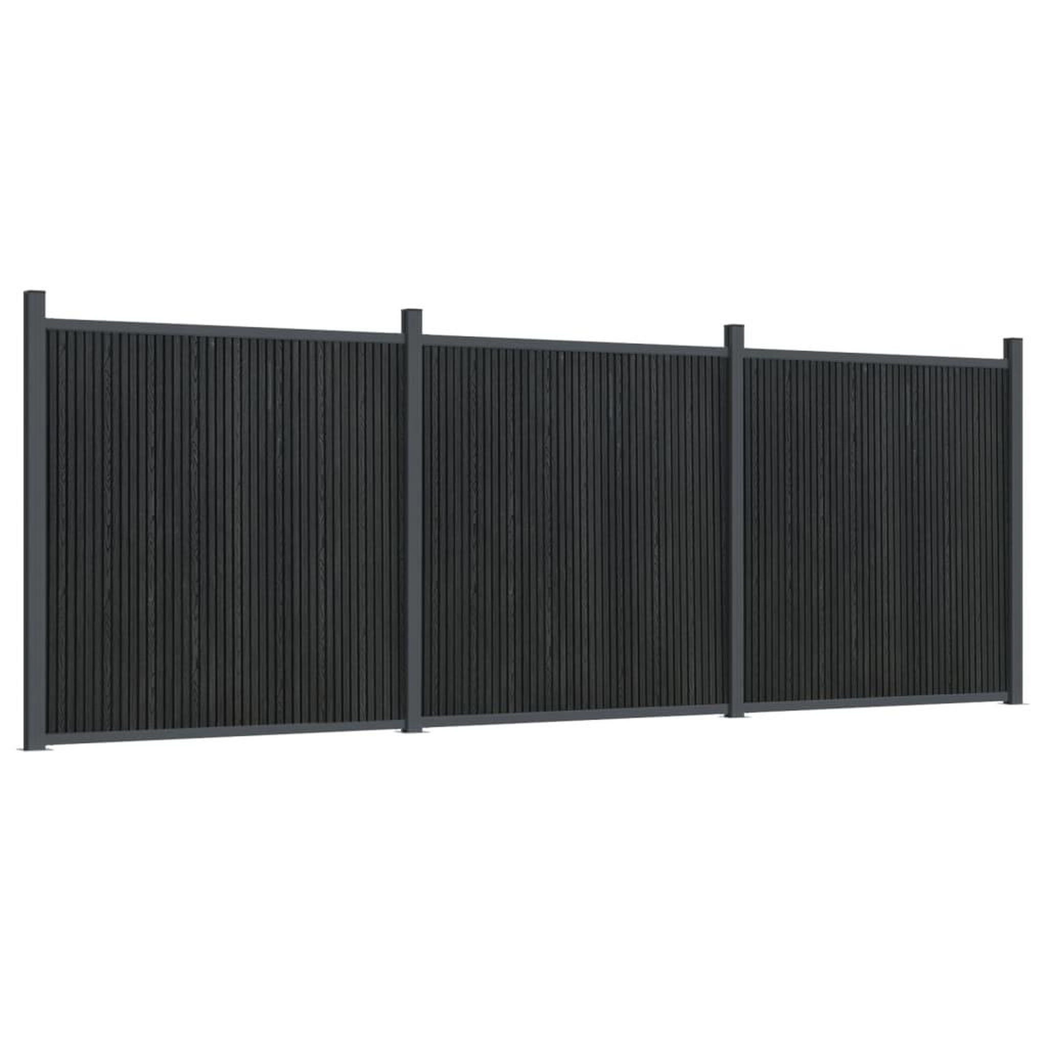 Voir la diapositive 2 : VIDAXL Panneau de cloture gris 526x186 cm WPC