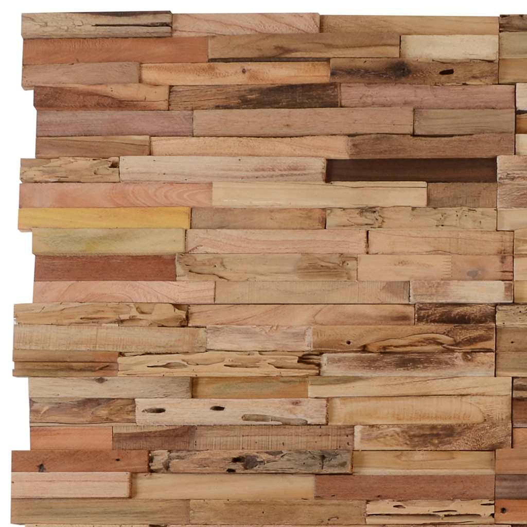 Voir la diapositive 4 : VIDAXL Panneaux de revetement mural 10 pcs 1,03m^2 bois de teck recycle