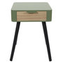 Voir la diapositive 4 : The Home Deco Factory Table de chevet 1 tiroir vert kaki