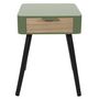 Voir la diapositive 4 : The Home Deco Factory Table de chevet 1 tiroir vert kaki