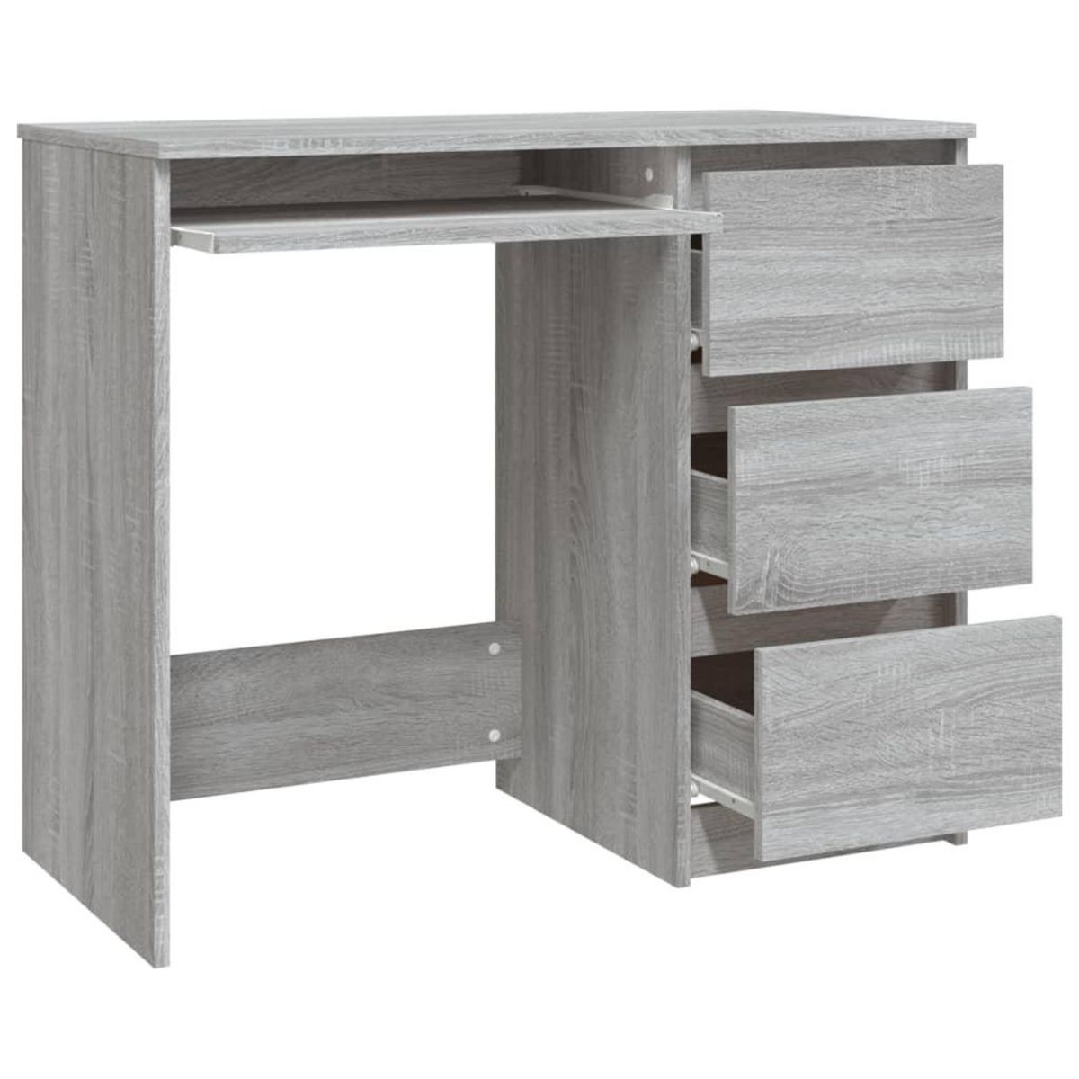 VIDAXL Bureau Sonoma gris 90x45x76 cm Bois d'ingenierie