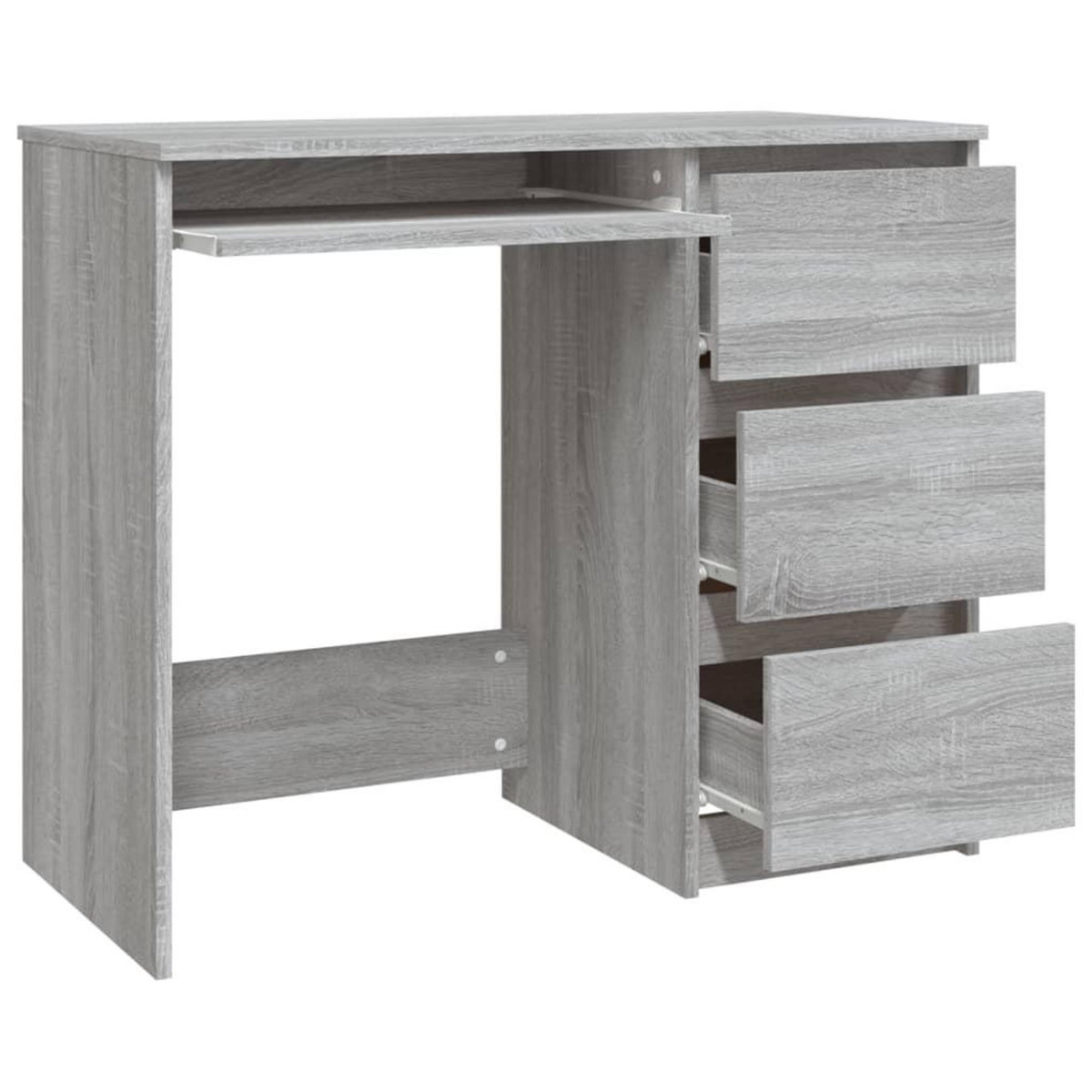 VIDAXL Bureau Sonoma gris 90x45x76 cm Bois d'ingenierie