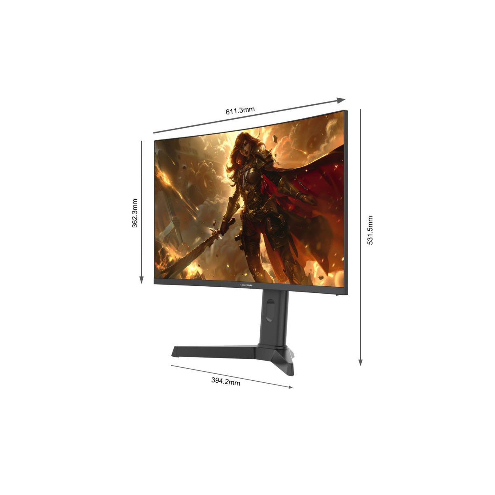 Voir la diapositive 4 : SKILLKORP Ecran pc gamer m27 27  incurvé 1500r wqhd 180hz fast va hdmi 2.1 amd freesync