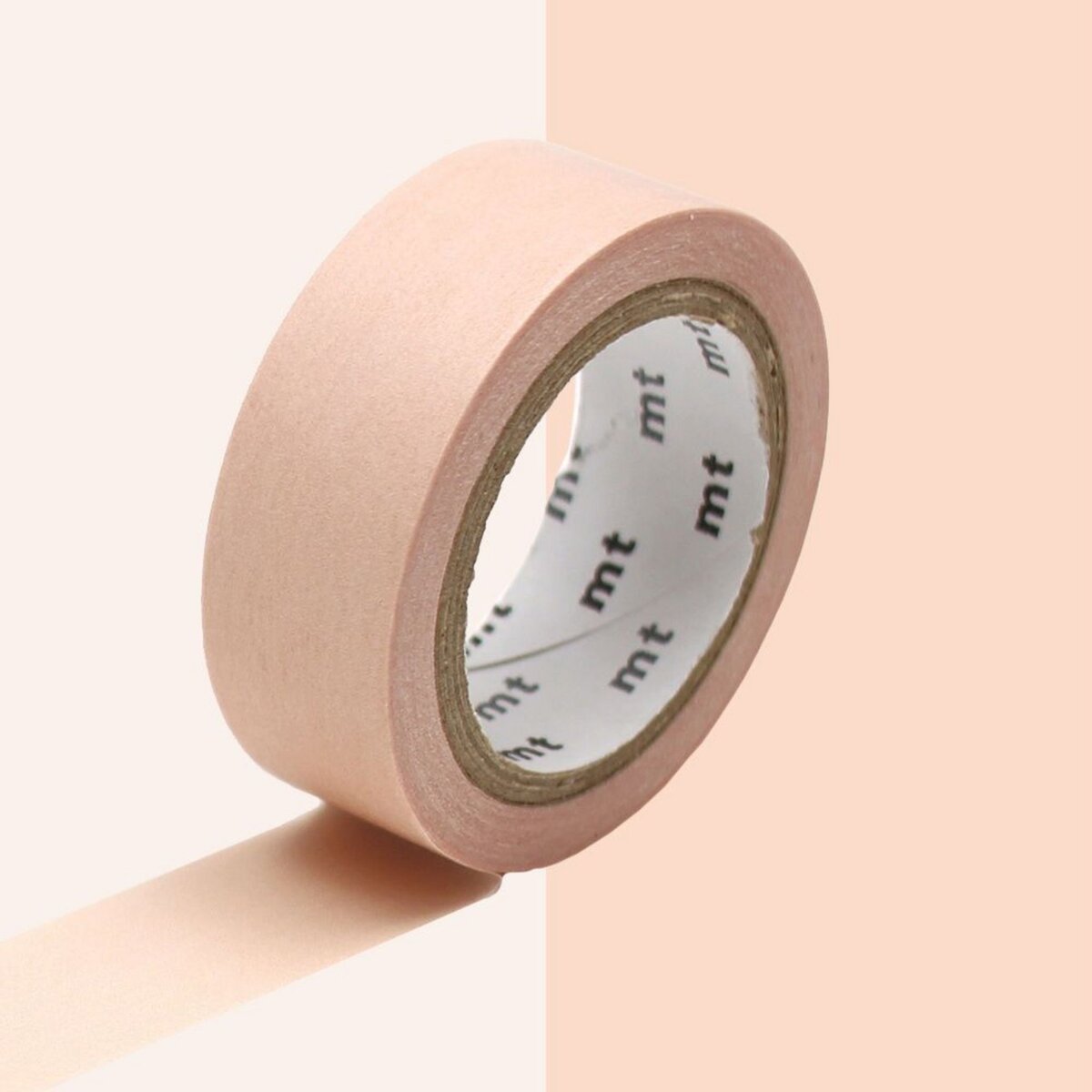 Masking Tape (MT) Masking tape unicolore pastel - Orange - 1,5 cm x 7 m
