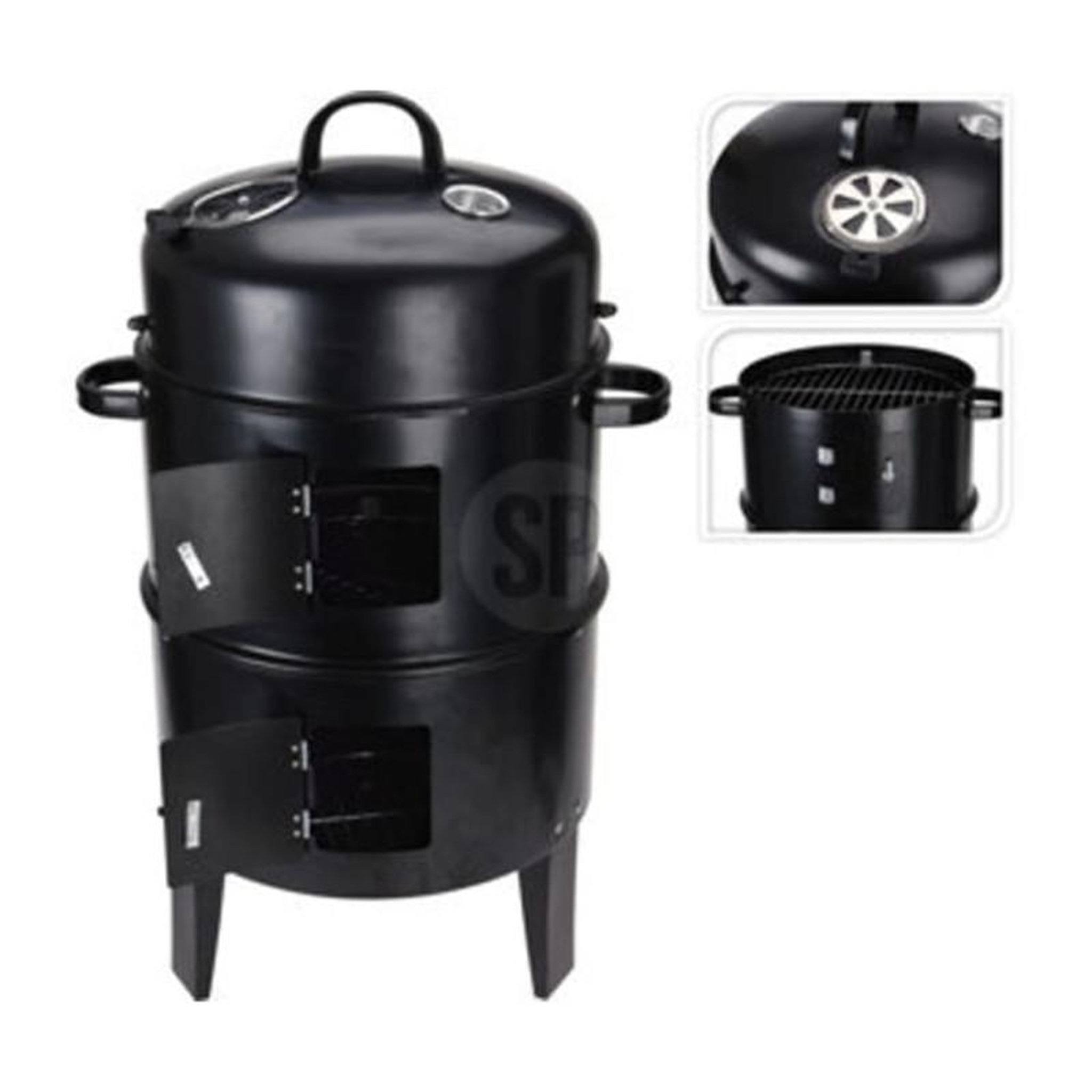 ProGarden ProGarden Barbecue au charbon de bois et cheminée 2 grilles de cuisson