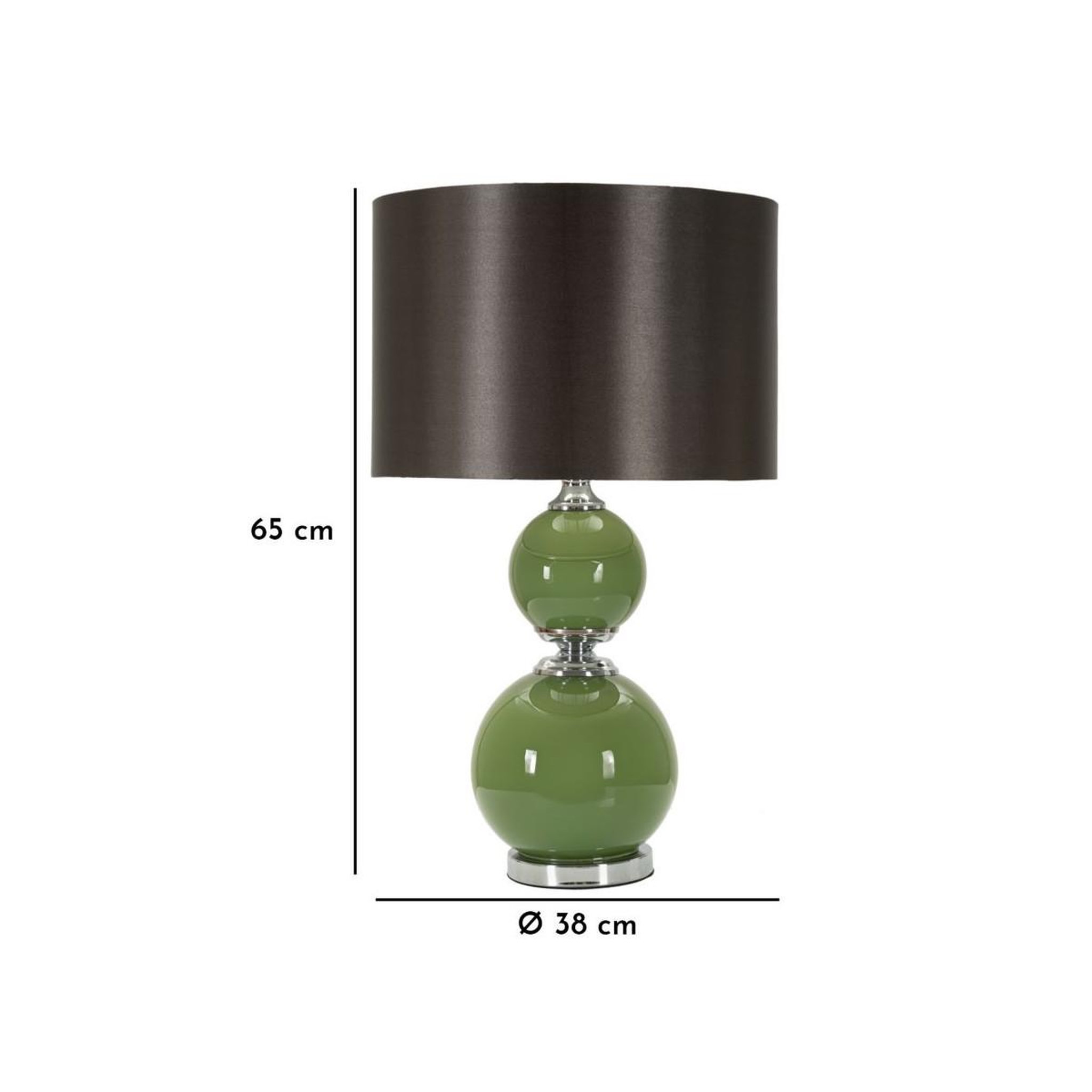 Voir la diapositive 6 : Paris Prix Lampe à poser en verre  eva two  65cm vert & noir