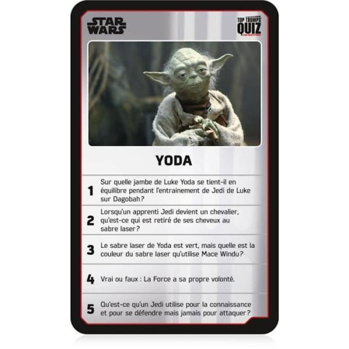 Jeu TV film Quiz Star Wars Nouvelle Version