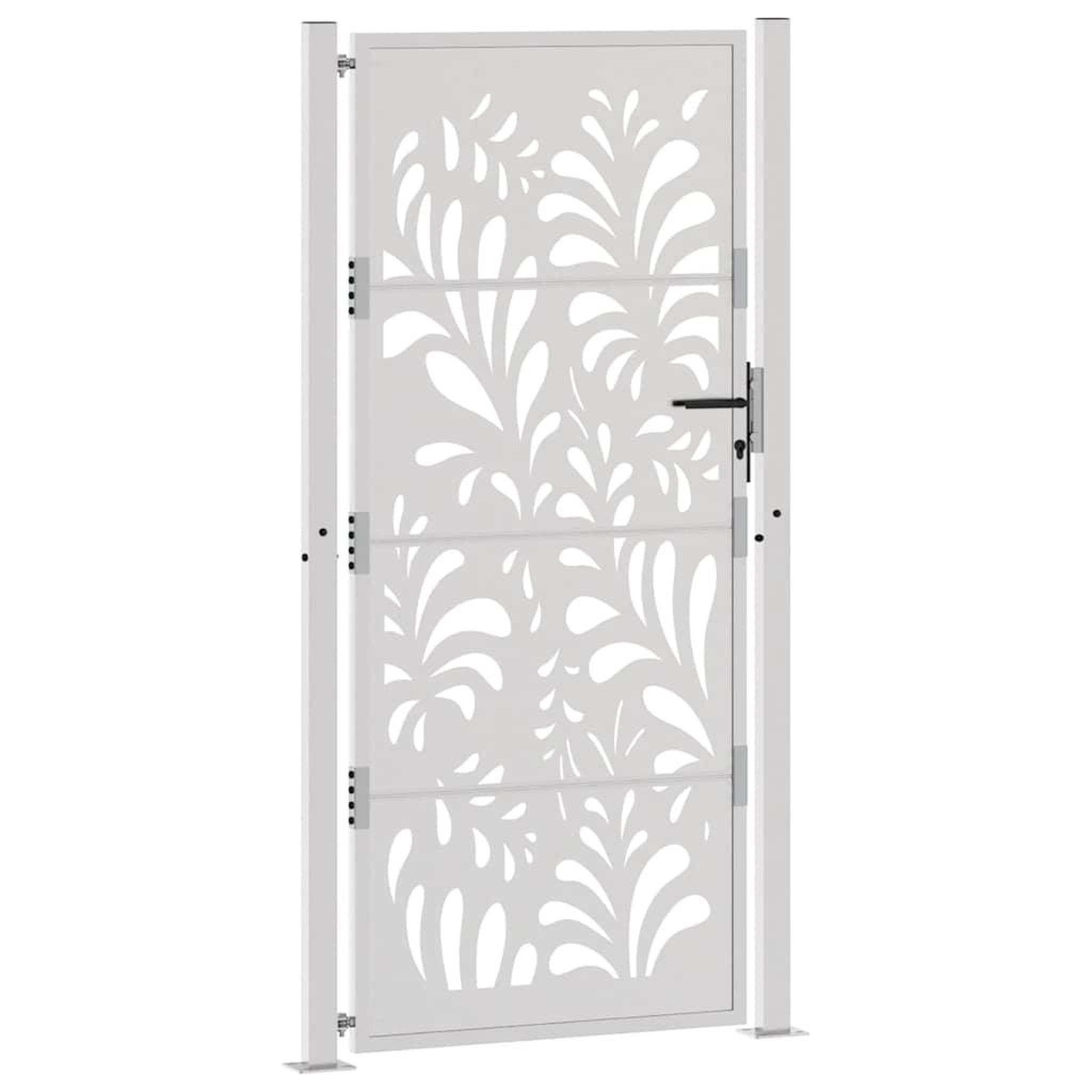 Voir la diapositive 3 : VIDAXL Porte de jardin acier resistant aux intemperies design vagues
