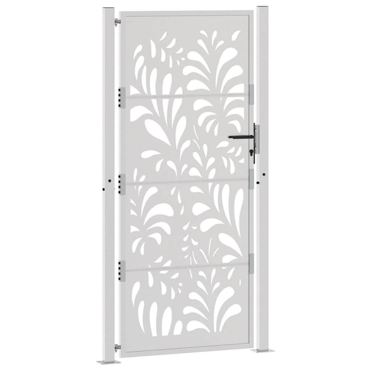 VIDAXL Porte de jardin acier resistant aux intemperies design vagues